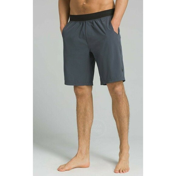 New Mens Prana Shorts L Mojo Short NWT Performance Casual Water Black UPF Hike - Picture 2 of 7